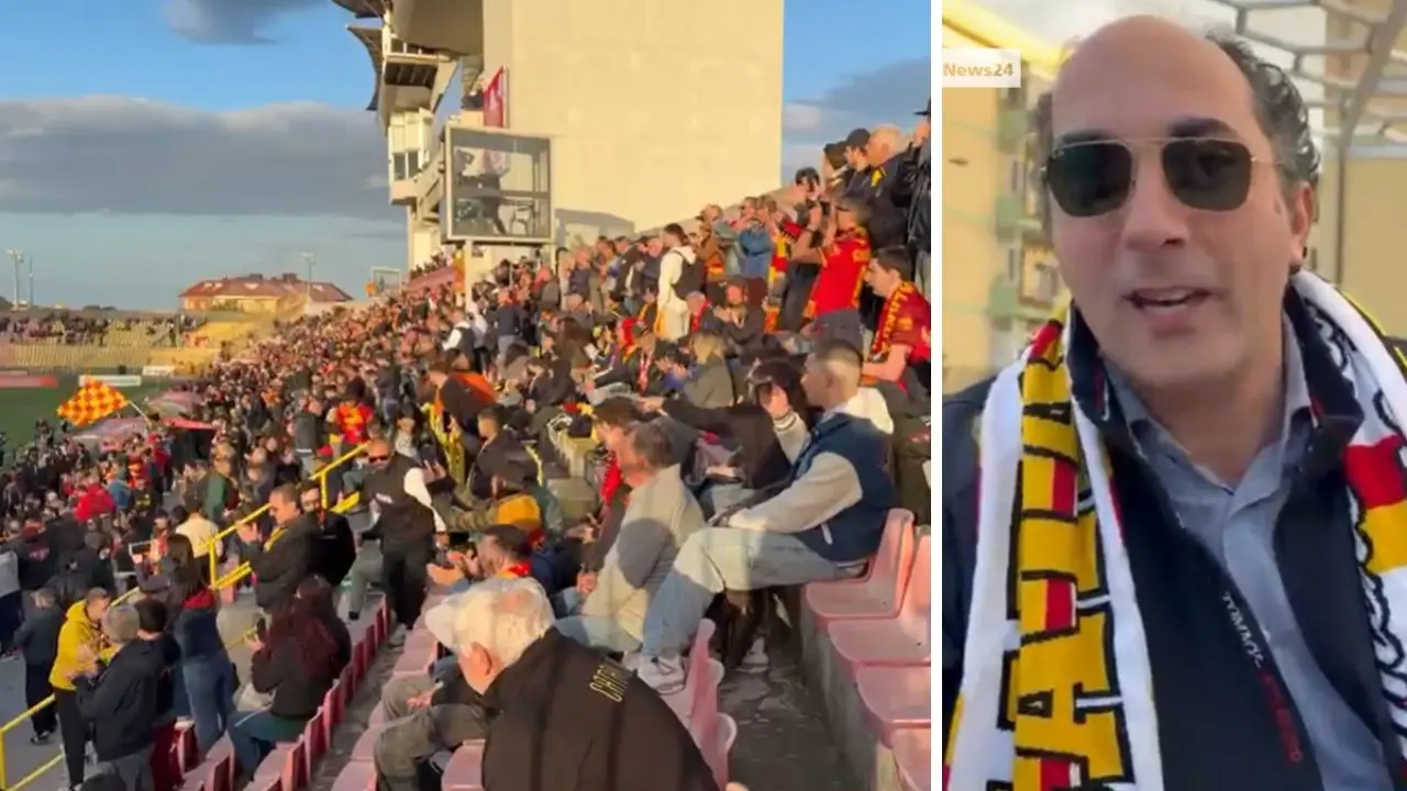 Entusiasmo playoff a Catanzaro,\u00A0sciarpe e bandiere per la partita dell’anno contro il Palermo: «La Calabria è giallorossa»\u00A0\n