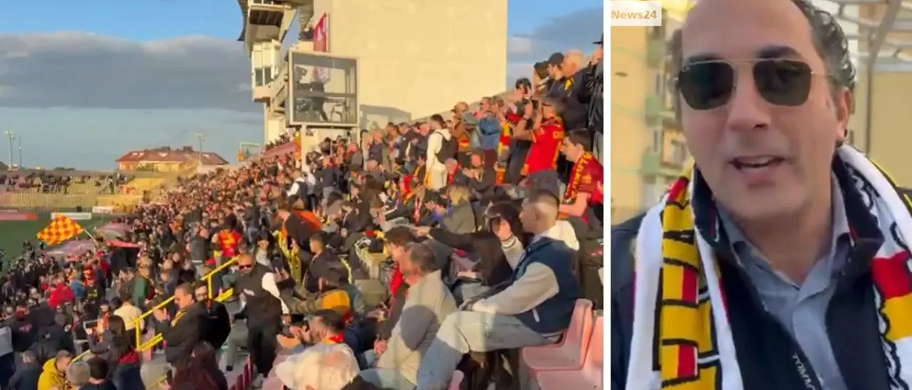 Entusiasmo playoff a Catanzaro,\u00A0sciarpe e bandiere per la partita dell’anno contro il Palermo: «La Calabria è giallorossa»\u00A0\n