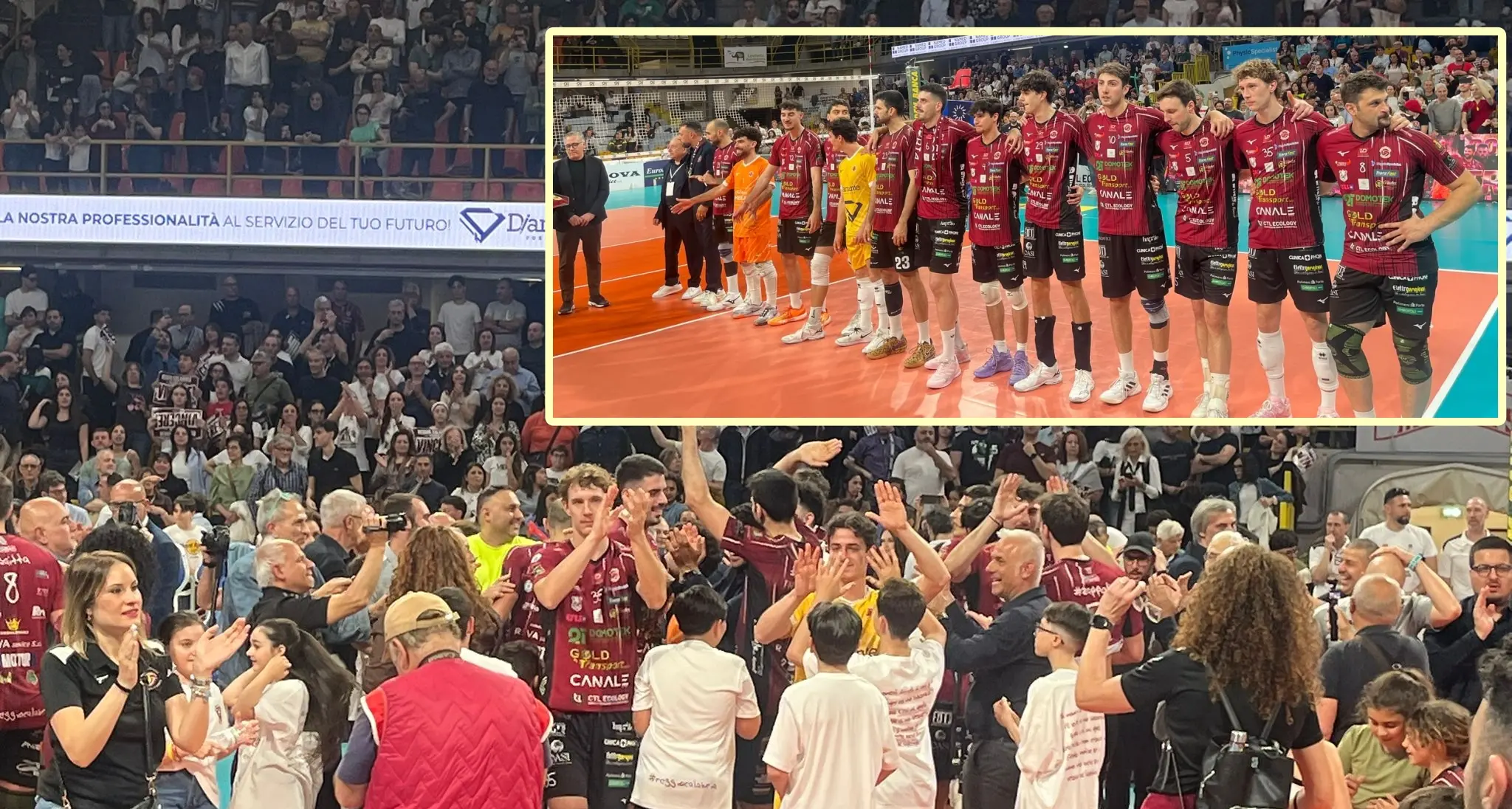 <p>Volley, la Domotek batte Belluno 3-0: il Reggio Calabria <span style=\"color:hsl(0, 75%, 60%);\">vola in serie A2</span></p>