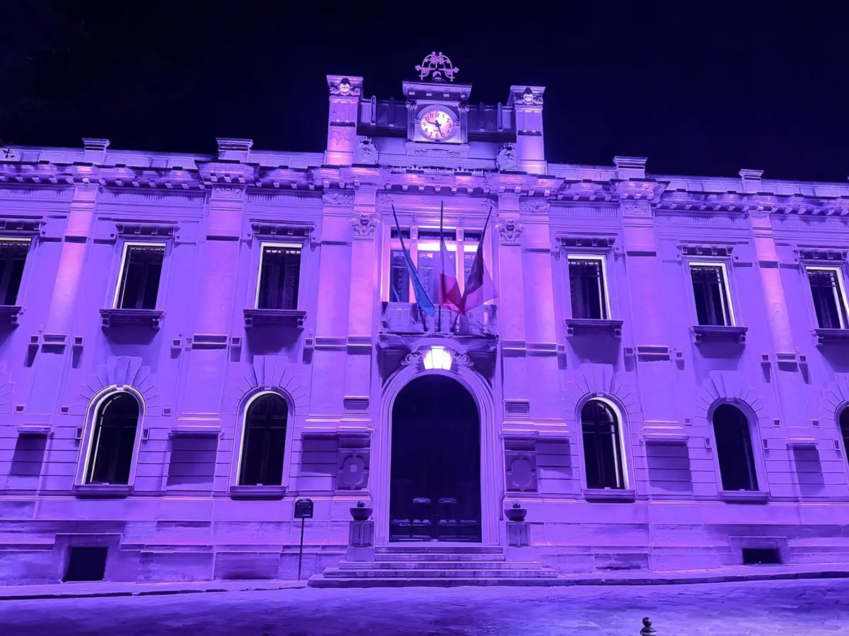 Consapevolezza sulla Porfiria, palazzo San Giorgio a Reggio si illumina di viola\n