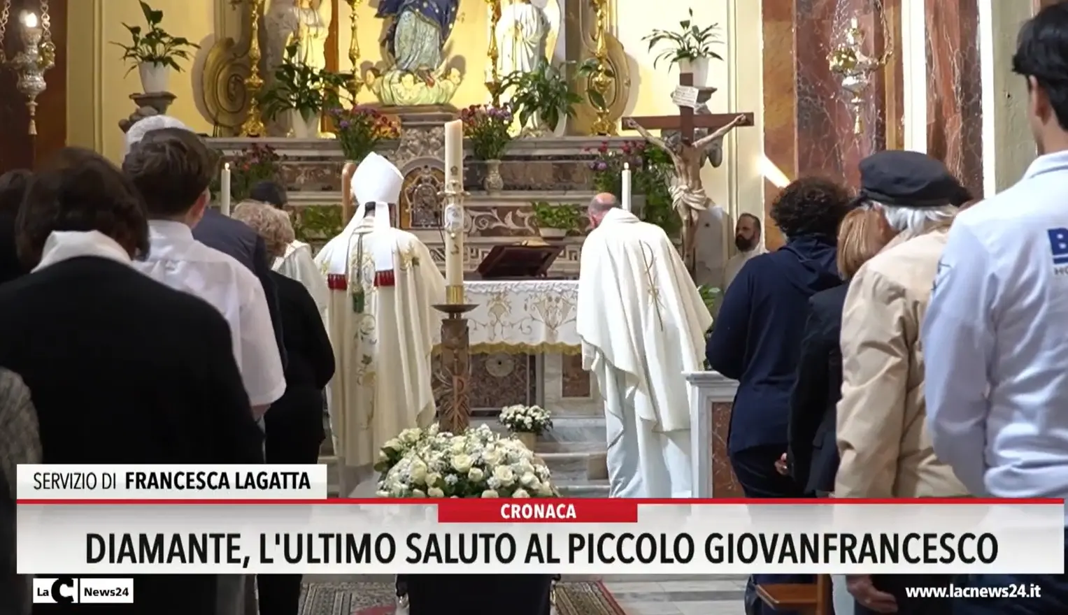 Diamante, l'ultimo saluto al piccolo Giovanfrancesco