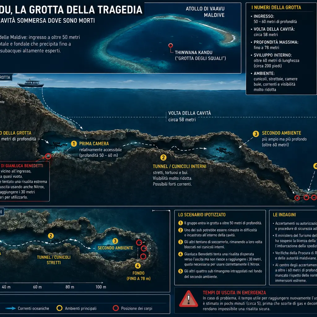 Maldive, individuati i corpi degli altri quattro sub. Tra domani e dopodomani il recupero dei corpi