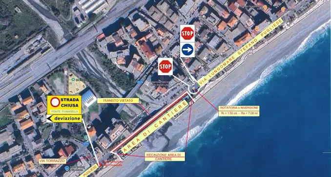 Lido, cambio viabilità per varo nuovo Ponte Fiumarella