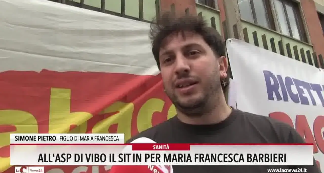 All'Asp di Vibo il sit-in per Maria Francesca Barbieri
