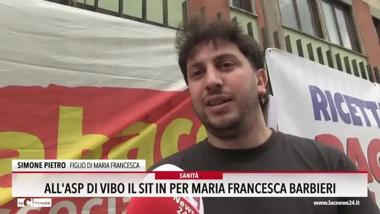 All'Asp di Vibo il sit-in per Maria Francesca Barbieri