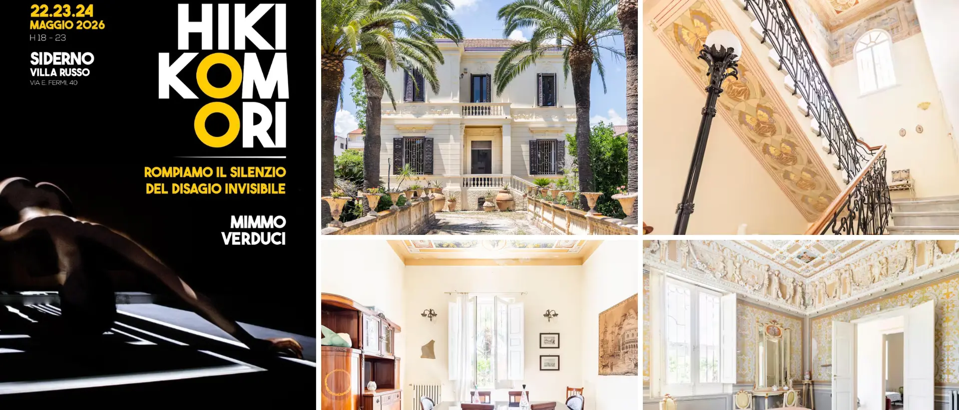 Siderno, “Palazzi in mostra” riapre Villa Russo: tre giorni tra arte, teatro e riflessione sull’Hikikomori\n