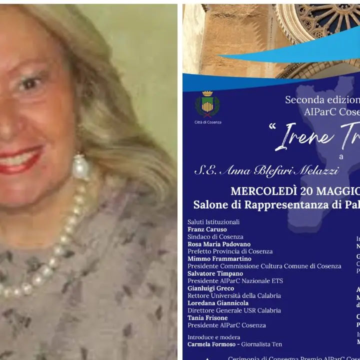 Premio AIParC Cosenza “Irene Tripodi” all’ambasciatrice Anna Blefari Melazzi e al cardiologo Ciro Indolfi\n