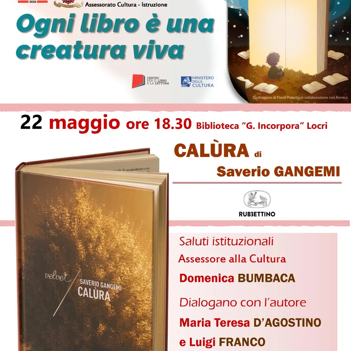 Dopo il successo a SalTo26, “Calùra” di Saverio Gangemi arriva a Locri per il Maggio dei Libri\n