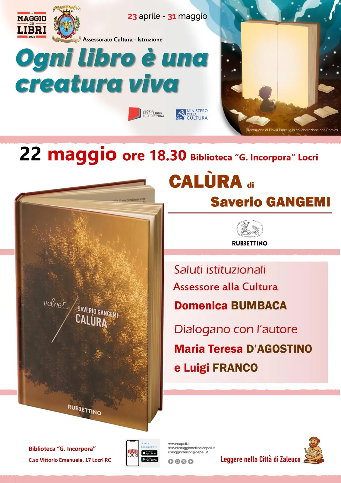Dopo il successo a SalTo26, “Calùra” di Saverio Gangemi arriva a Locri per il Maggio dei Libri\n