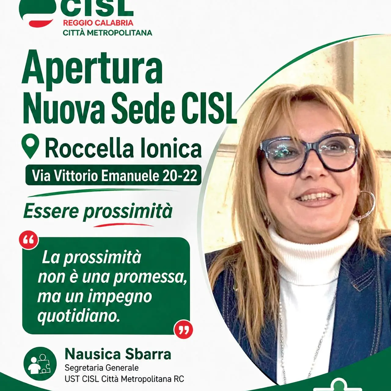 La CISL inaugura la nuova sede di Roccella Jonica: «Un presidio di prossimità per il territorio»\n