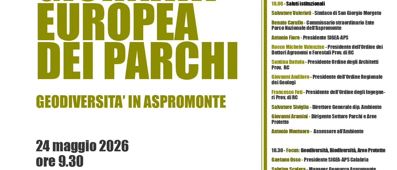 Giornata europea dei Parchi: Ente Parco d’Aspromonte e Sigea danno appuntamento a San Giorgio Morgeto\n