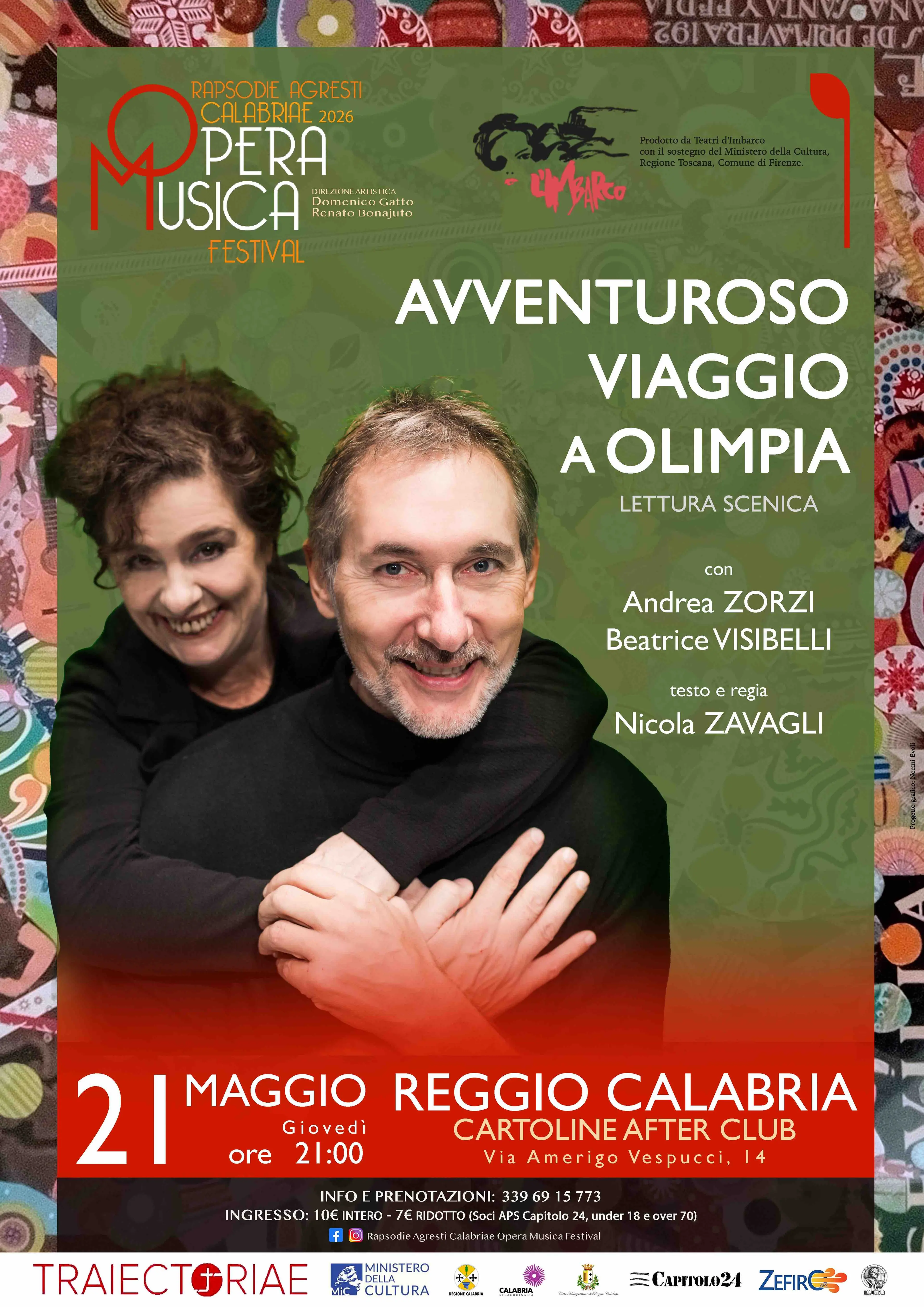 Andrea Zorzi a Reggio Calabria e a Locri\n\nper due eventi teatrali promossi\n\ndal “Rapsodie Agresti Calabriae Opera Musica Festival”\n