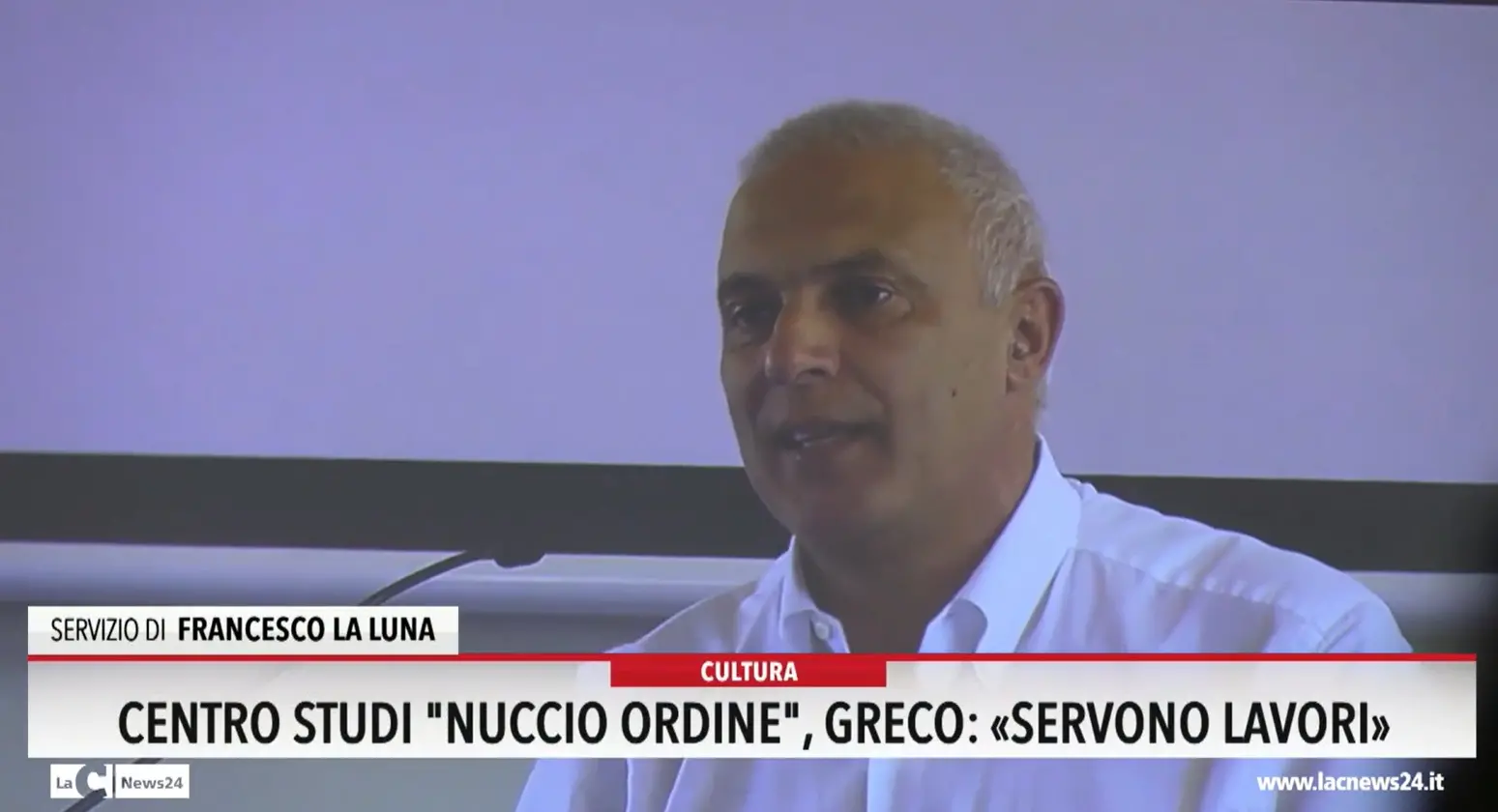 Centro studi Nuccio Ordine, Greco: «Servono lavori»