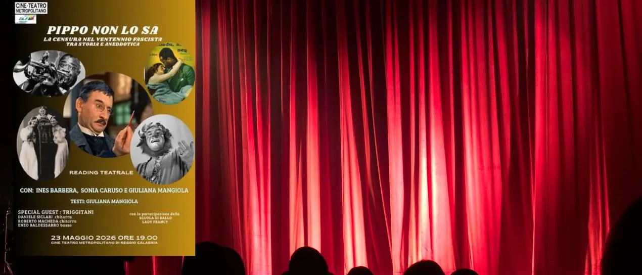 Pippo non lo sa, al Cineteatro Metropolitano di Reggio il reading teatrale racconta la censura nel ventennio fascista\n