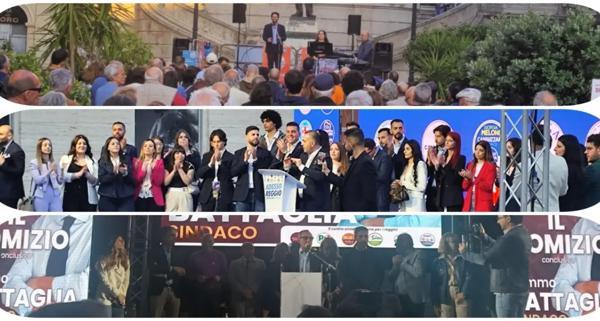 Tra piazze e opuscoli, Lamberti Pazzano Cannizzaro e Battaglia accompagnano Reggio al silenzio elettorale\n