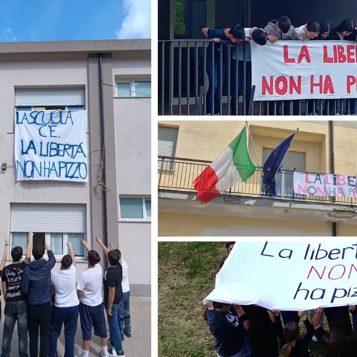 Le scuole di Vibo con Libera nel ricordo di\u00A0Capaci: lenzuoli colorati contro racket e intimidazioni per dire No alla ‘ndrangheta\n