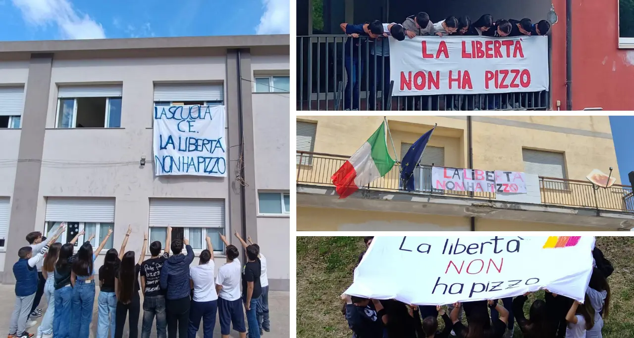 <p>Le scuole di Vibo con Libera nel ricordo di Capaci: lenzuoli colorati contro racket e intimidazioni per dire <span style=\"color:hsl(0, 75%, 60%);\">No alla ‘ndrangheta</span></p>