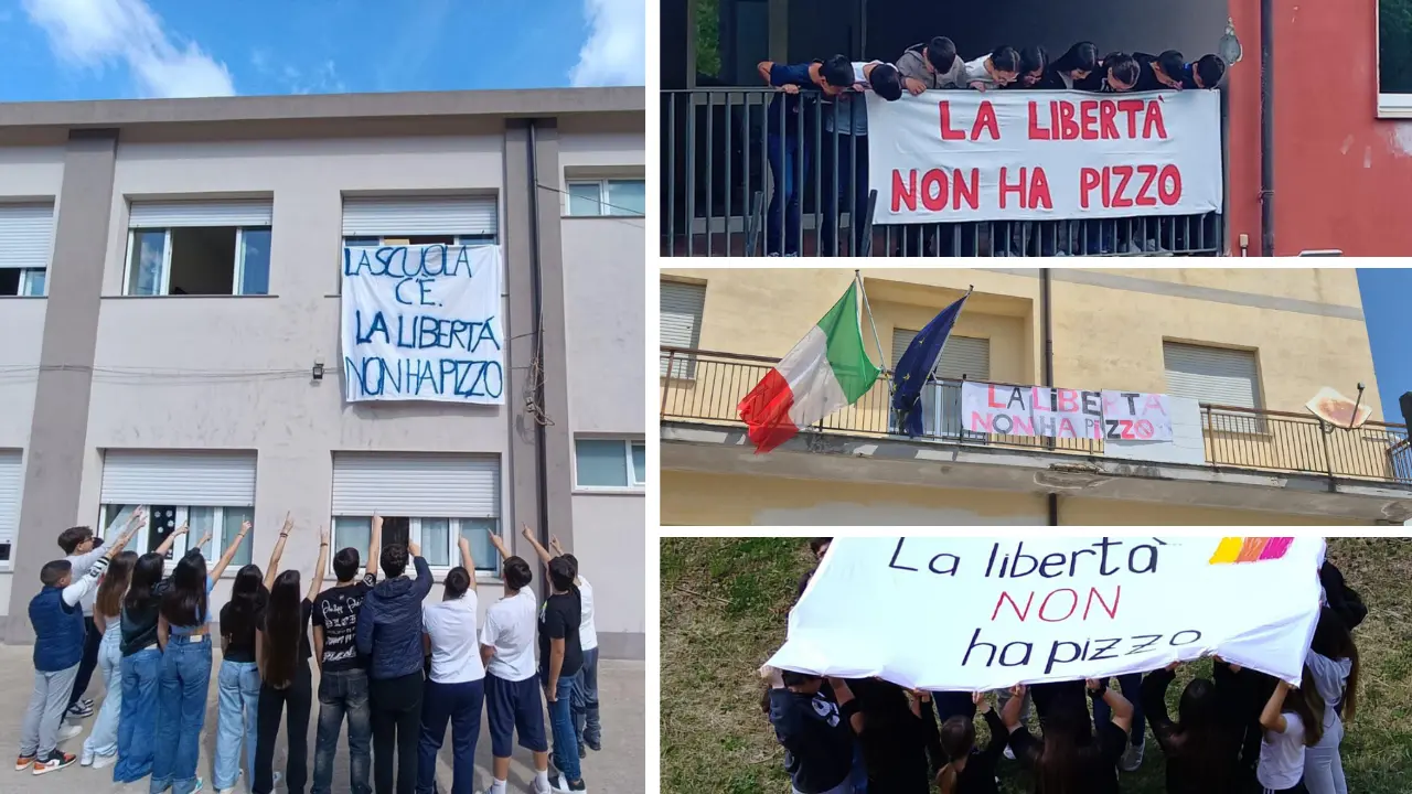 Le scuole di Vibo con Libera nel ricordo di\u00A0Capaci: lenzuoli colorati contro racket e intimidazioni per dire No alla ‘ndrangheta\n
