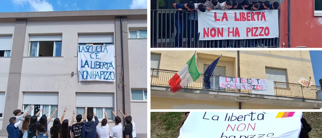Le scuole di Vibo con Libera nel ricordo di\u00A0Capaci: lenzuoli colorati contro racket e intimidazioni per dire No alla ‘ndrangheta\n