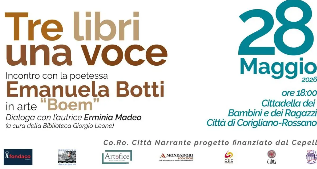 Tre libri, una voce: Emanuela Botti porta la poesia a Corigliano Rossano\n