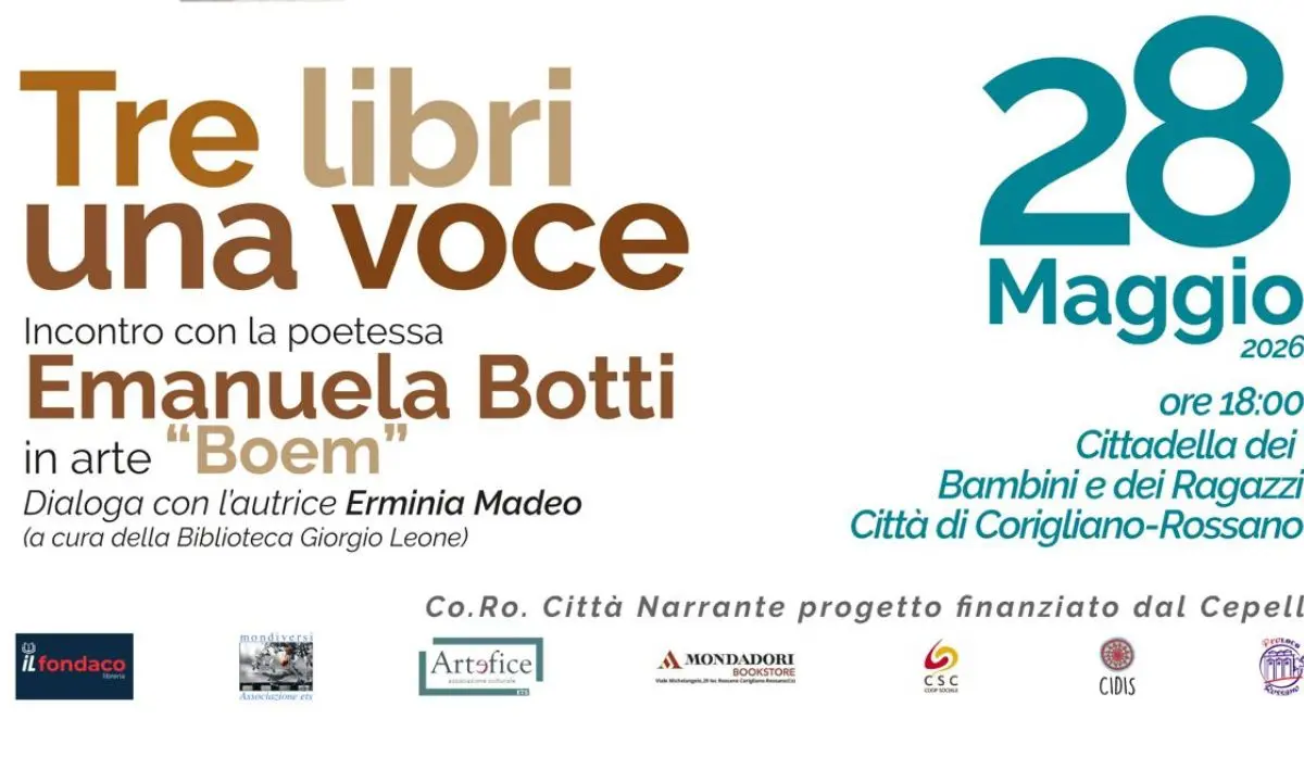 Tre libri, una voce: Emanuela Botti porta la poesia a Corigliano Rossano\n