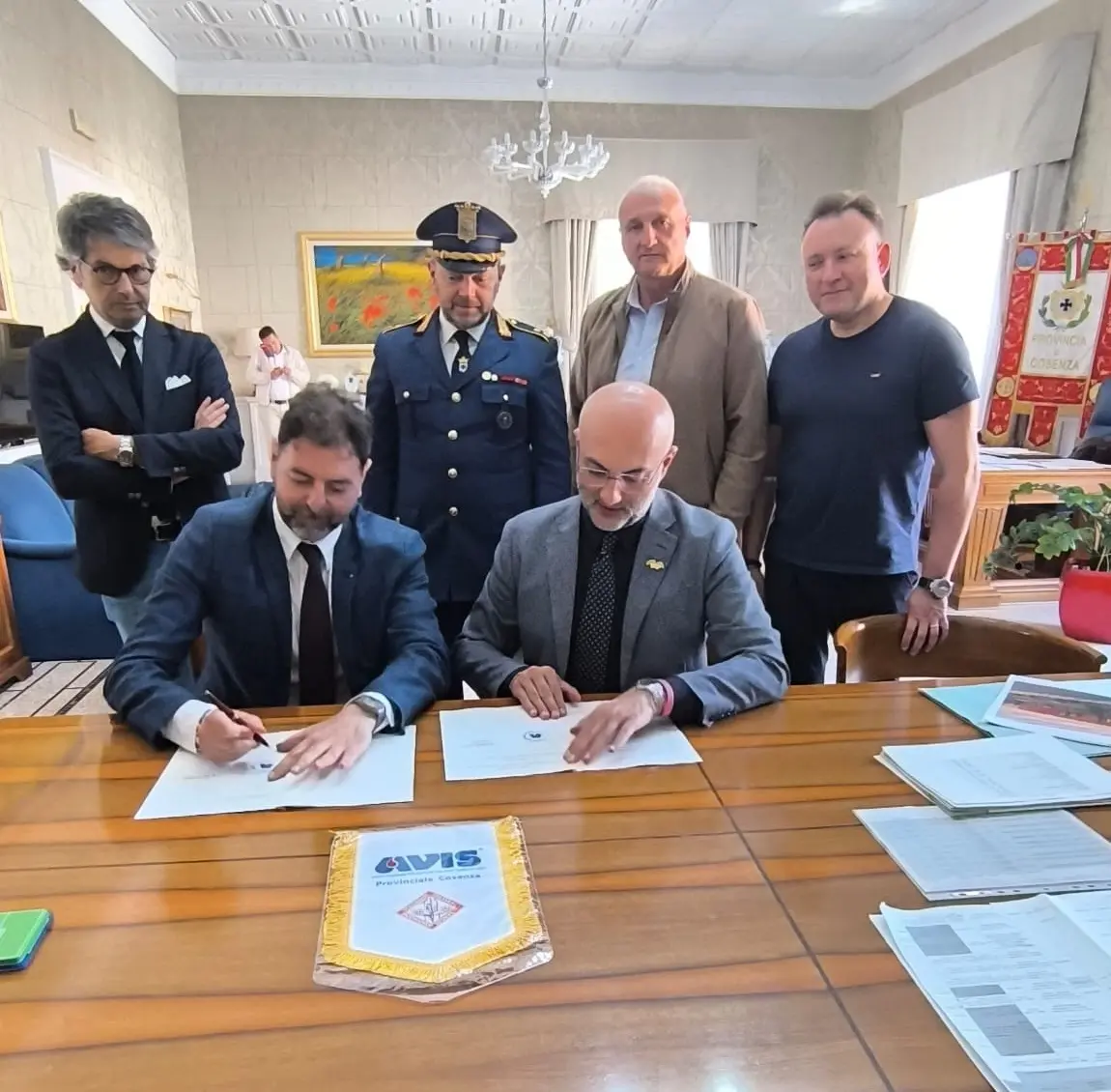 Provincia e Avis Cosenza firmano protocollo per promuovere donazione di sangue e plasma\n