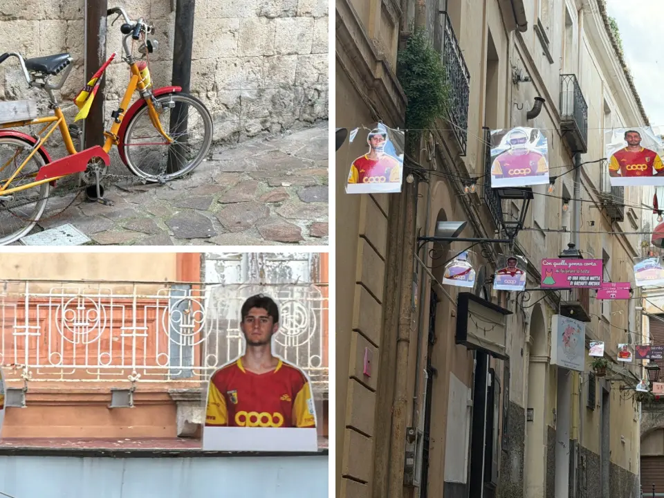 Catanzaro aspetta la finale, la città si trasforma in un omaggio alle Aquile giallorosse