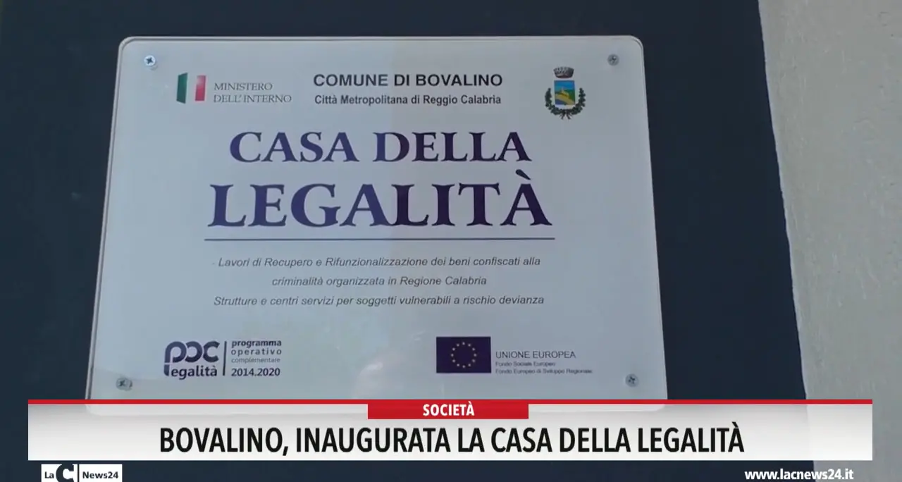 Bovalino, inaugurata la casa della legalità