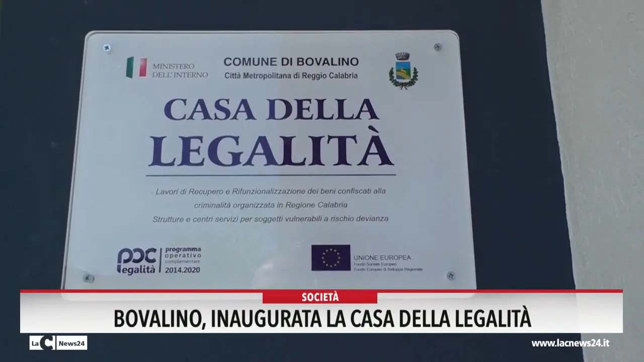 Bovalino, inaugurata la casa della legalità