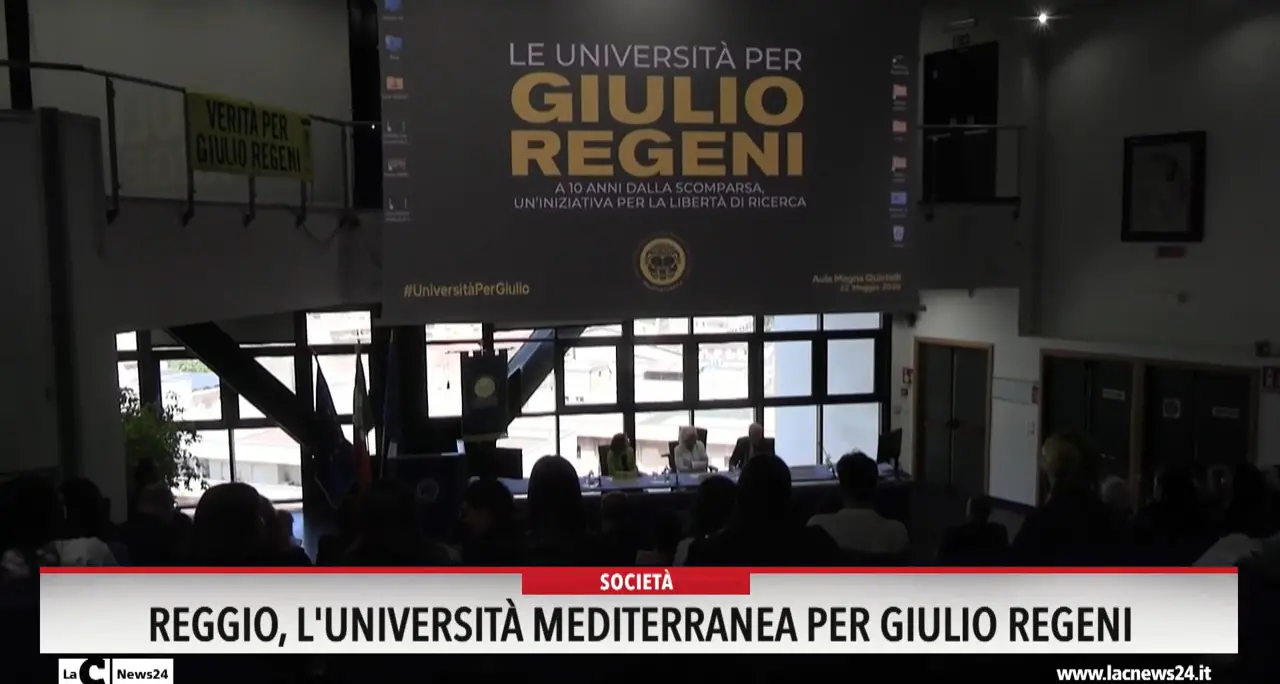 Reggio, l'università Mediterranea per Giulio Regeni