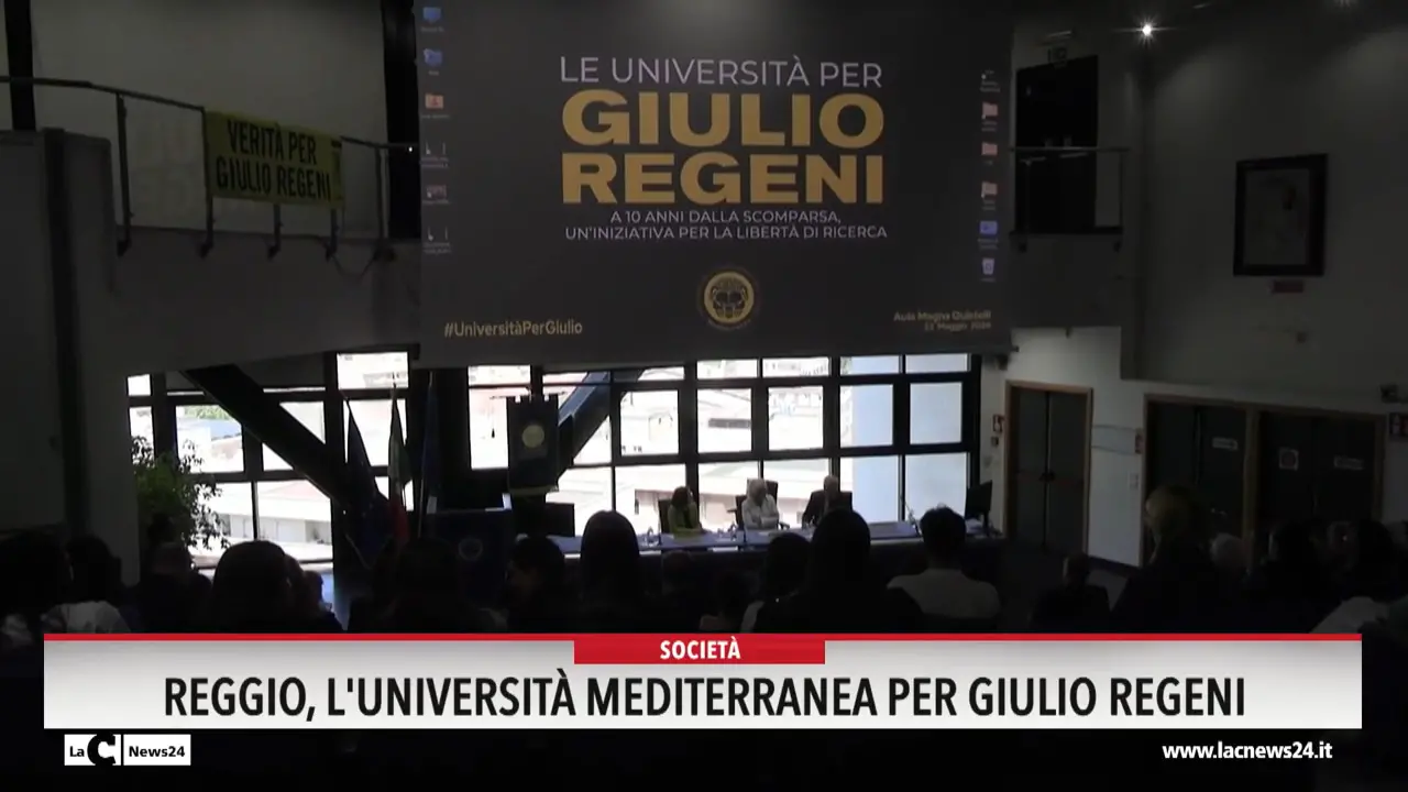 Reggio, l'università Mediterranea per Giulio Regeni