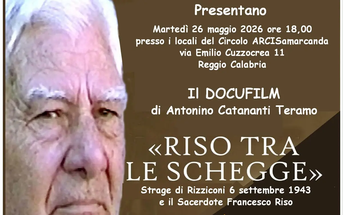 Reggio, al circolo Samarcanda il docufilm \"Riso tra le schegge\" di\u00A0Antonino Catananti Teramo\n
