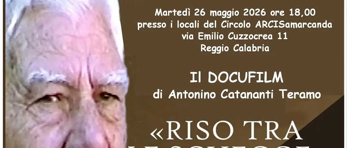 Reggio, al circolo Samarcanda il docufilm \"Riso tra le schegge\" di\u00A0Antonino Catananti Teramo\n