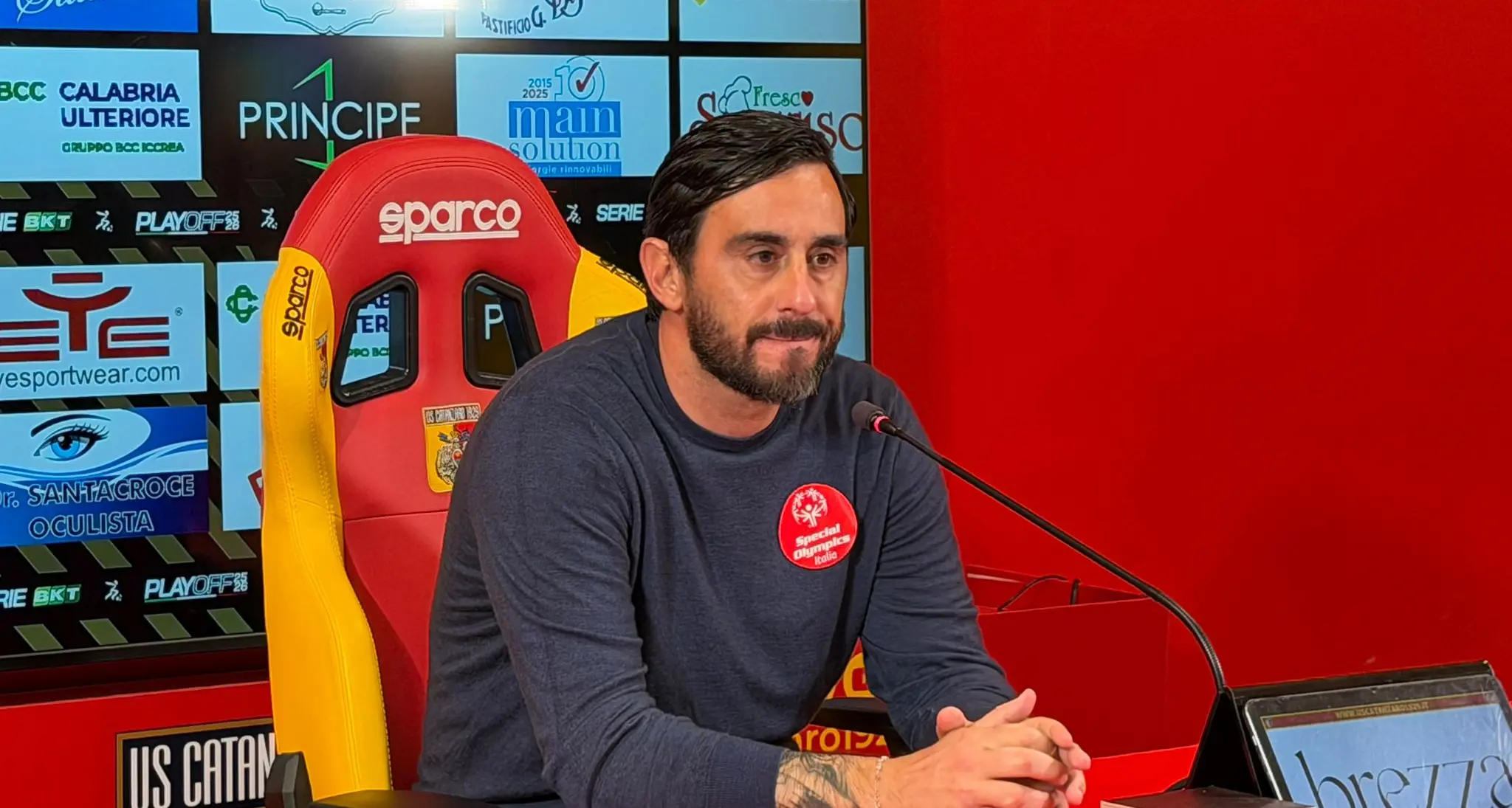 <p>Il Catanzaro cade nella finale d’andata playoff, Aquilani: «<span style=\"color:hsl(0, 75%, 60%);\">A Monza senza paura</span>, non abbiamo nulla da perdere»</p>