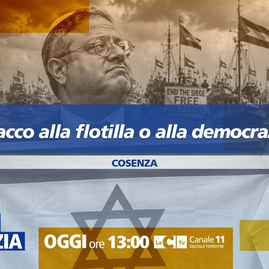 Attacco alla Flotilla o alla democrazia? focus di Dentro la notizia su Gaza: alle 13 su LaC Tv\n