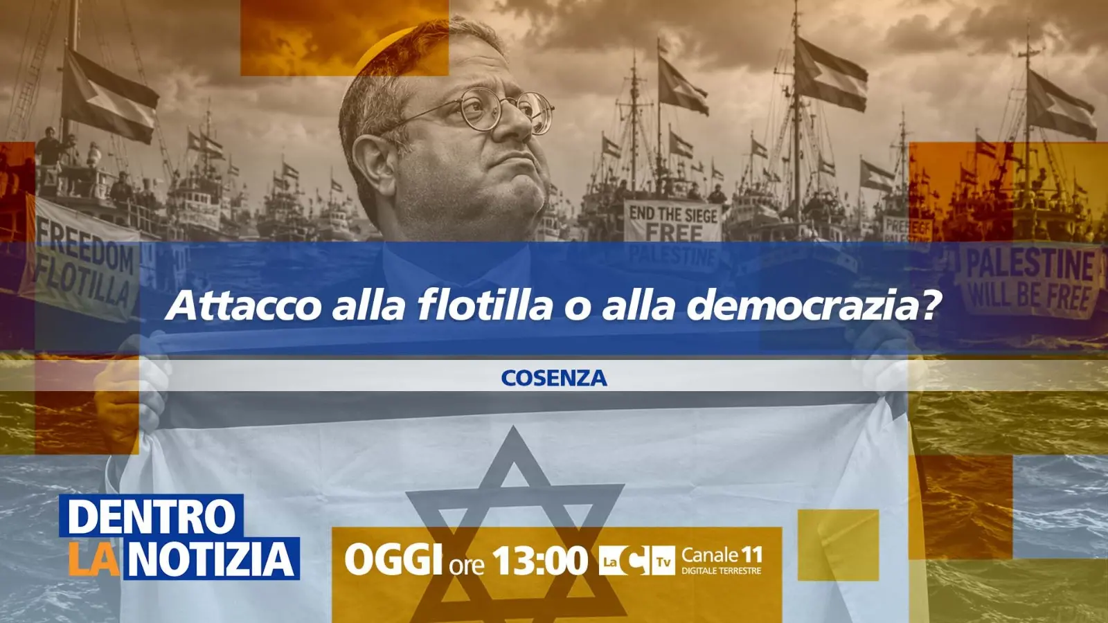 Attacco alla Flotilla o alla democrazia? focus di Dentro la notizia su Gaza: alle 13 su LaC Tv\n