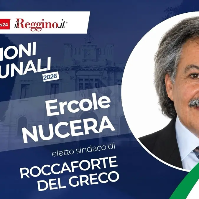 Ercole Nucera è il\u00A0sindaco di Roccaforte del Greco\u00A0con 147 voti\n