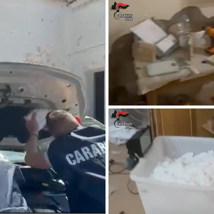 <p>Cocaina dal Sud America all’Italia: 4 fermi a Roma, contatti con la ’ndrangheta e una raffineria di droga in Calabria</p>