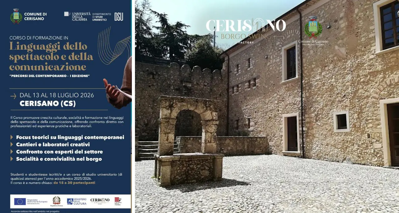 Cerisano e Unical lanciano “Percorsi del Contemporaneo”, il nuovo corso sui linguaggi dello spettacolo\n