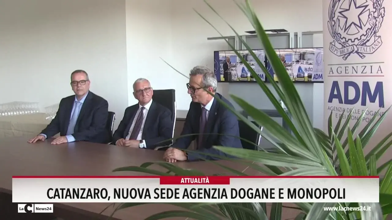 Catanzaro, nuova sede Agenzia dogane e monopoli