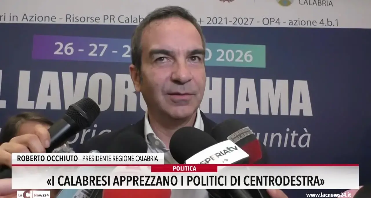 «I calabresi apprezzano i politici di centrodestra»