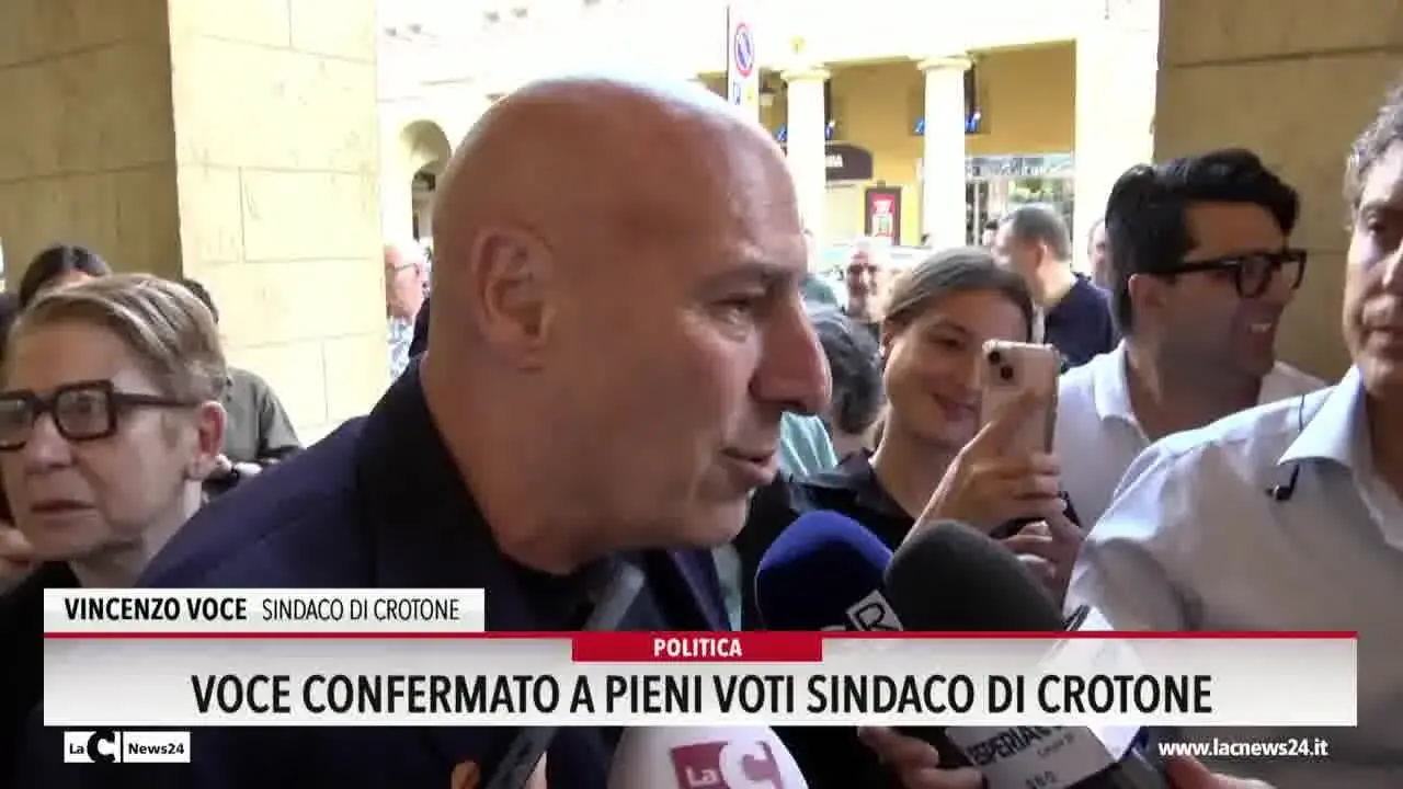 Voce confermato a pieni voti sindaco di Crotone