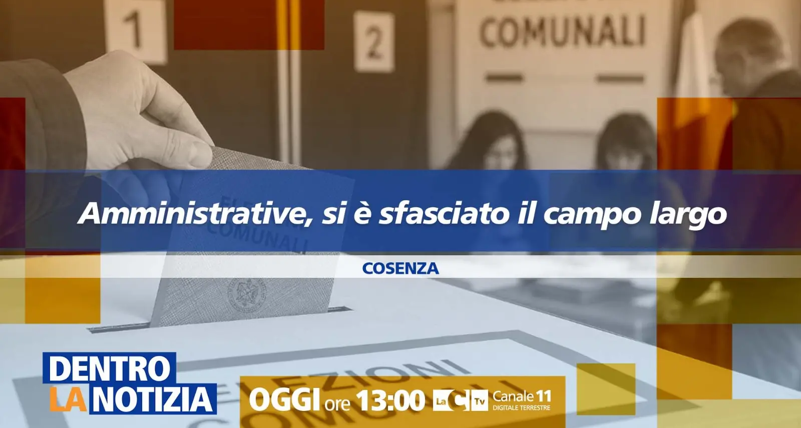 <p>Amministrative in Calabria: si è sfasciato il campo largo? Il focus a <span style=\"color:hsl(0, 75%, 60%);\">Dentro la Notizia</span></p>