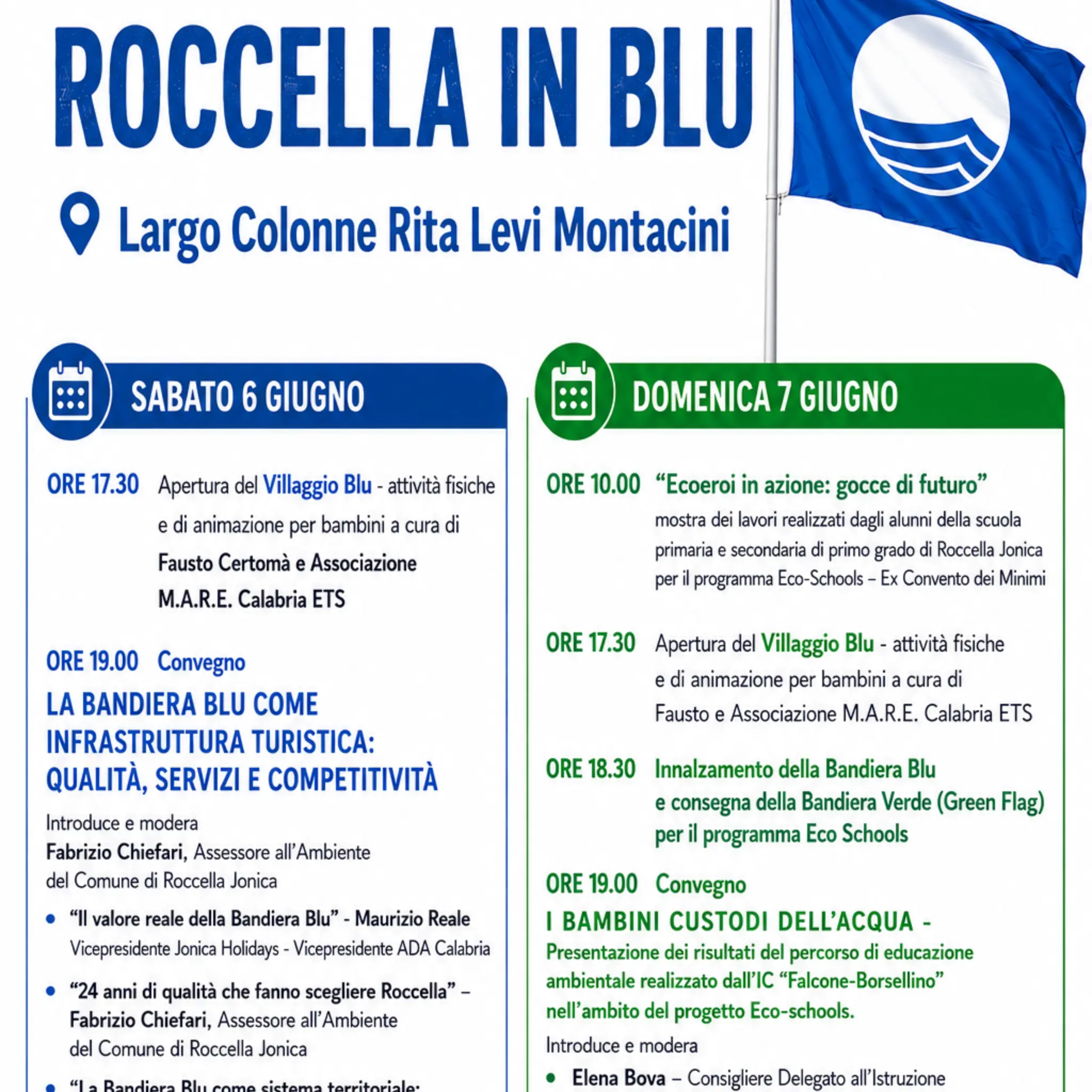 Il 6 e 7 giugno “Roccella in Blu” a Largo Colonne\n