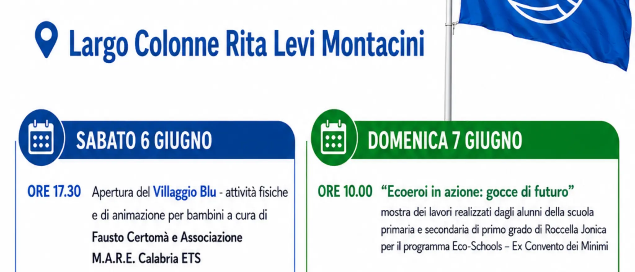 Il 6 e 7 giugno “Roccella in Blu” a Largo Colonne\n