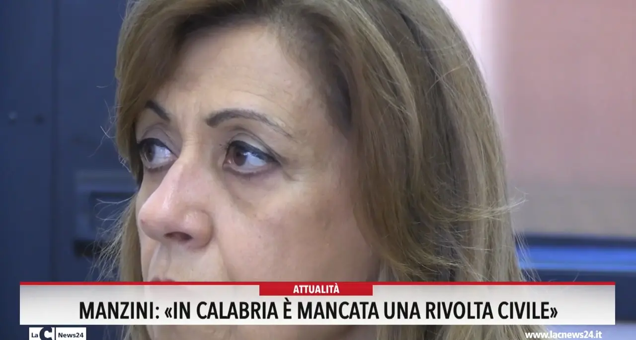 Manzini: «In Calabria è mancata una rivolta civile»