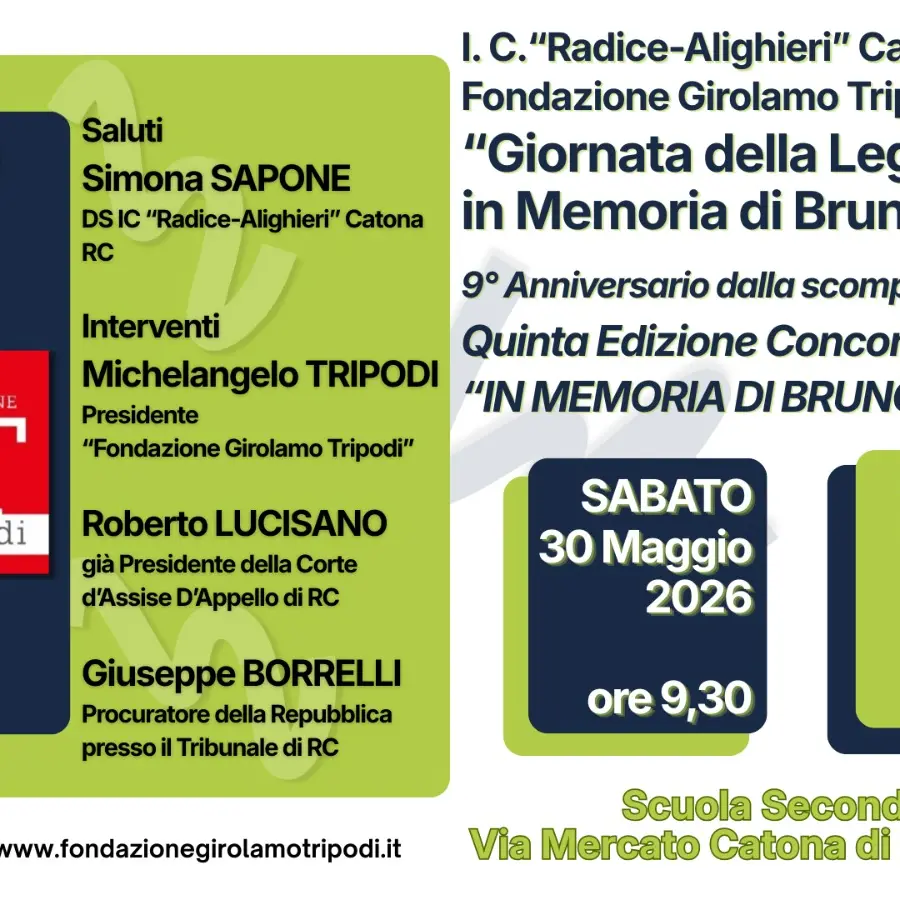 Catona celebra la Giornata della Legalità: scuola e istituzioni in memoria di Bruno Ielo\n