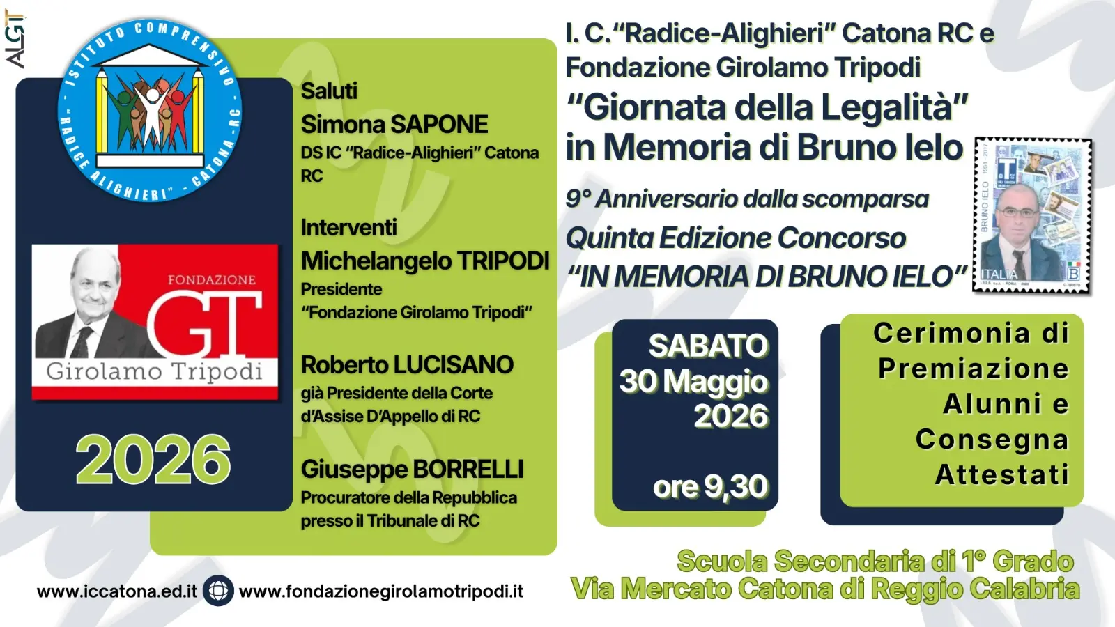 Catona celebra la Giornata della Legalità: scuola e istituzioni in memoria di Bruno Ielo\n