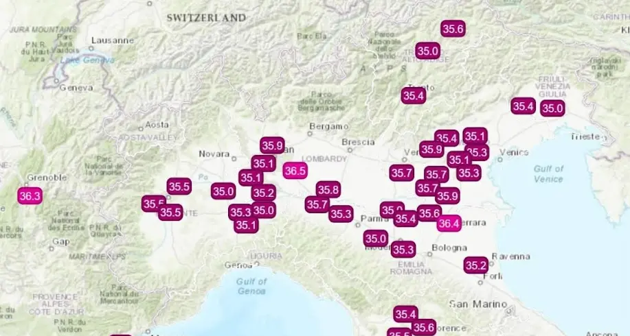 L’Italia nella morsa del gran caldo: temperature record con picchi di\u00A037 gradi al Nord e notti tropicali\u00A0\n