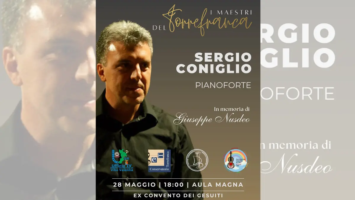 Vibo, alla rassegna “I maestri del Torrefranca” è il turno di Sergio Coniglio: interpreterà Chopen